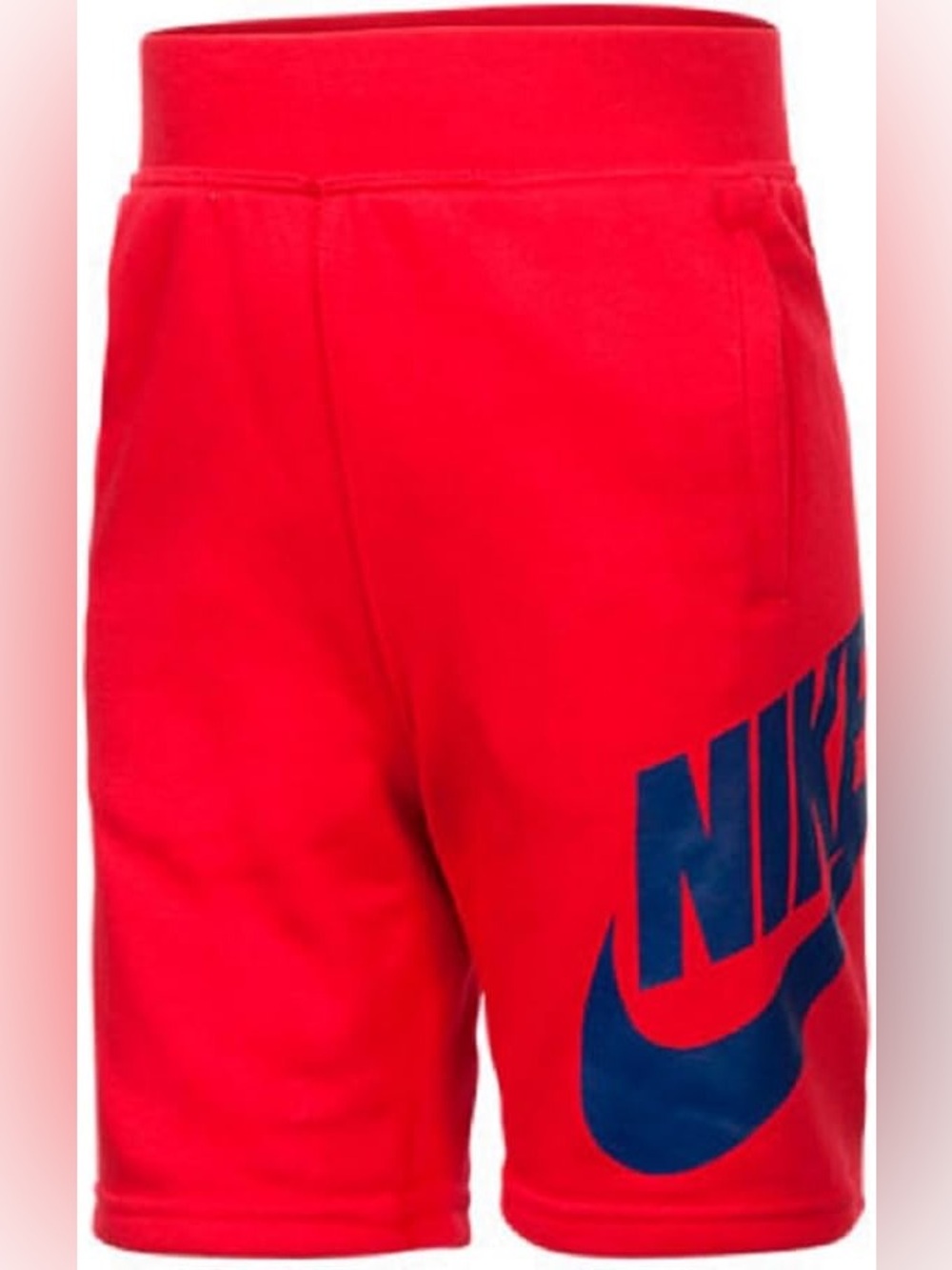 Nike Kids Red Sweatpants with Navy Logo Size 7